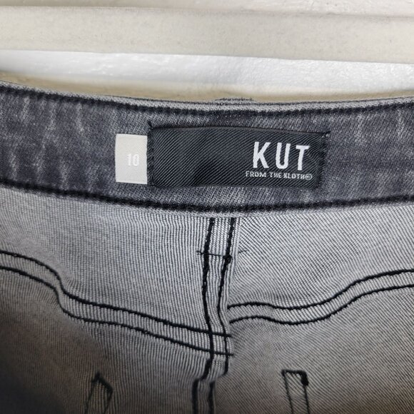 Kut From The Kloth Women's Size 10 Jeans Mia Fab Ab Toothpick Skinny Gray - Picture 3 of 5